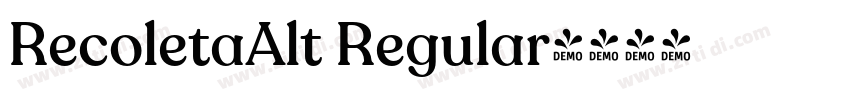 RecoletaAlt Regular字体转换